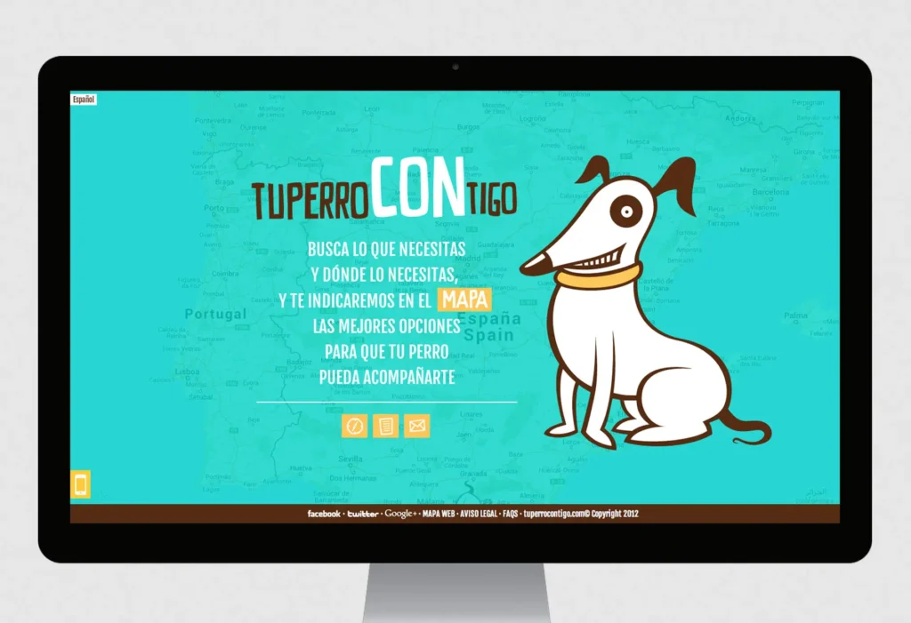 Pantalla de Inicio de la Web Tu perro contigo