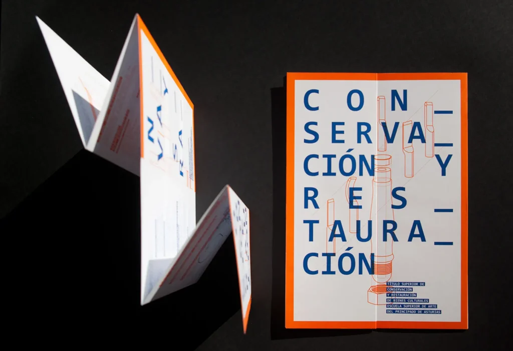 Folleto de Conservacion- restauracion y Diseño Gráfico - Diseño de Producto de Esapa