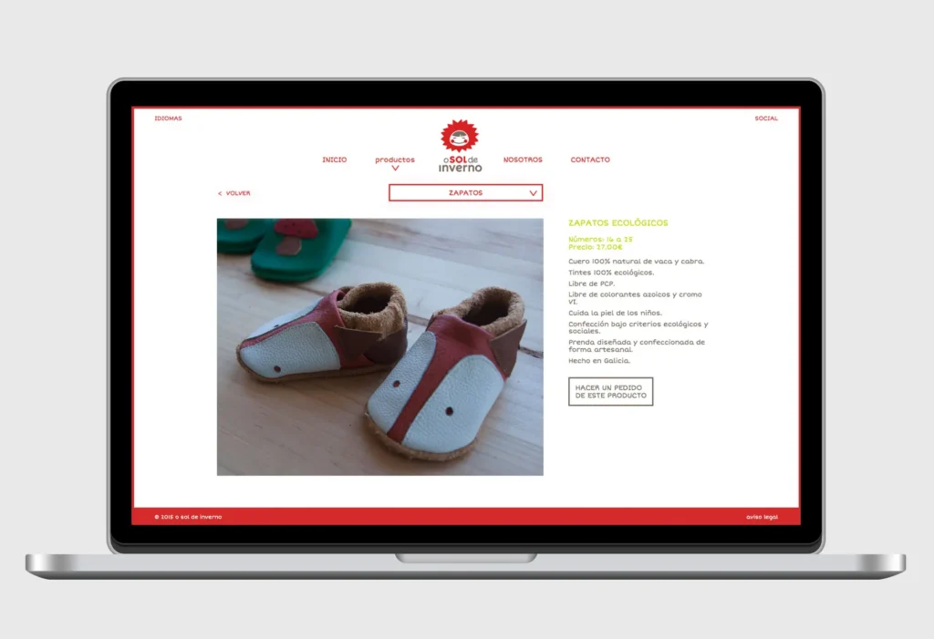 Detalle de Productos de la Tienda Online O Sol de Inverno
