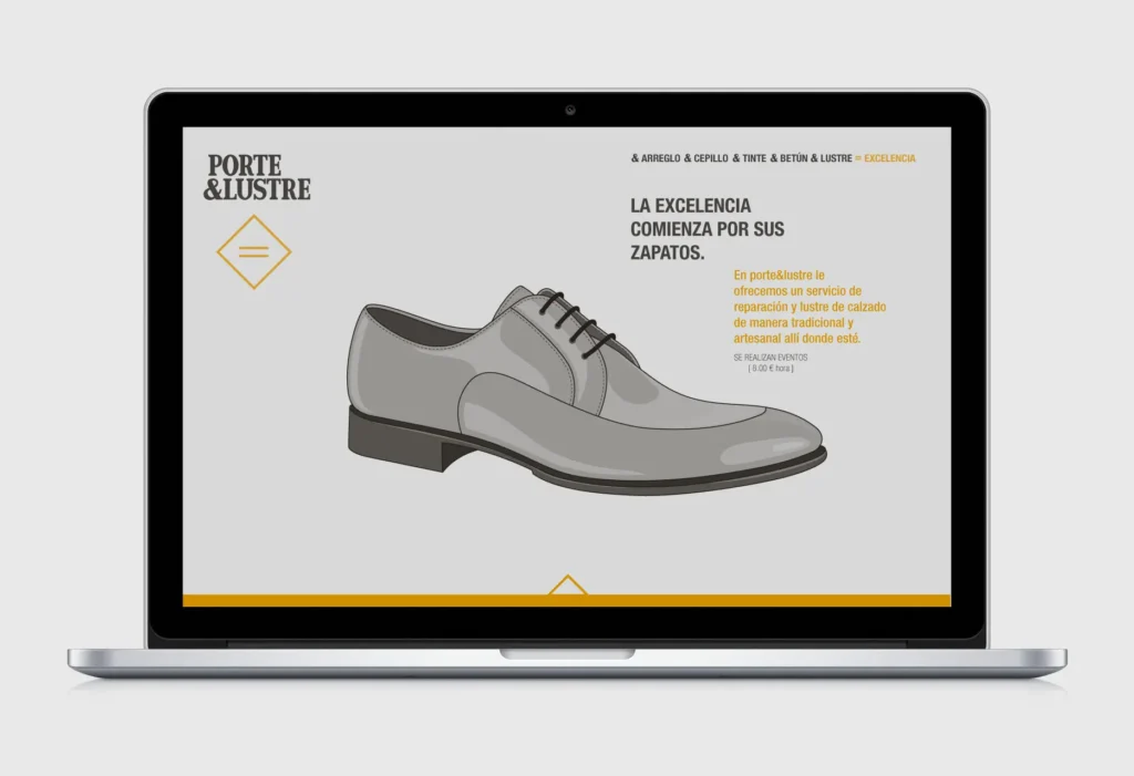 Pantalla de Excelencia de Calzado de la web PORTE&LUSTRE